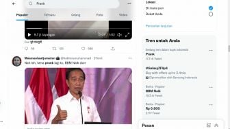 Kenaikan Harga BBM Bikin Geger, Hashtag Prank Trending di Twitter