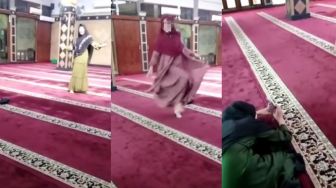 Heboh Video Emak-Emak Keasyikan Bikin Konten TikTok di Dalam Masjid, Warganet: Makin Tua Makin Banyak Tingkah