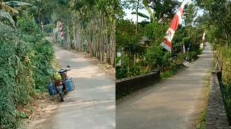 Kocak! Penjual Bingung Galonnya Hilang saat Sepeda Motor Melaju Tinggi, Ternyata Nyangkut di Sini