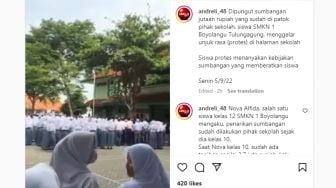 Dipungut Sumbangan Tak Lazim, Siswa SMKN 1 Boyolangu Tulungagung Demo Sekolah