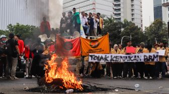 Massa Ojol dan Mahasiswa Bakal Demo Tolak Kenaikan Harga BBM Lagi Hari Ini, Ribuan Polisi Disiagakan di 3 Lokasi