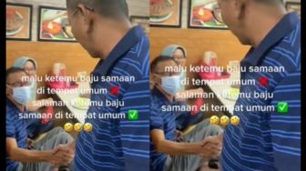 Tak Malu Ketemu Orang Pakai Baju Sama di Resto, Bapak-Bapak Ini Malah Salaman