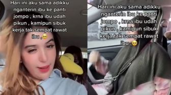 Dapat Pertanda Ban Pecah hingga Batal Antar Ibunya ke Panti Jompo, Kakak Adik Ini Disentil Warganet