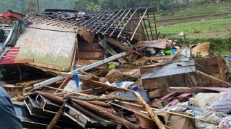 Empat Rumah di Cianjur Rata dengan Tanah Akibat Angin Puting Beliung, 118 Rumah Lain Rusak