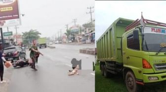 Terpeleset Saat Menyalip, Mahasiswi Ini Tewas Terlindas Truk di Jalinsum