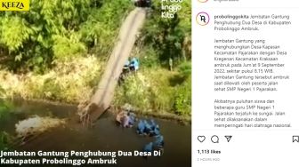 Nahas! Jembatan di Probolinggo Ambruk saat Dilewati Siswa SMP Peserta Jalan Sehat, Semua Masuk Sungai