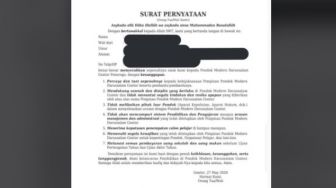Beredar Surat Pernyataan Wali Santri Diduga Ponpes Gontor, Ada Larangan Melibatkan Polisi