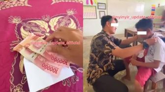 Gaji Rp200 Ribu Per Bulan, Guru Honorer SD Ini Tetap Bantu untuk Belikan Kebutuhan Sekolah Muridnya