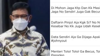 Heboh Diduga Data Menkominfo Disebar oleh Hacker Bjorka, Nama Kontak Johnny G Plate Habis Diisengi Warganet