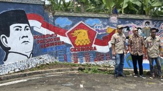 Warga Bandar Lampung Gelar Lomba Mural Prabowo Subianto, Berharap Jadi Presiden 2024
