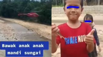 The Real Sultan Bawa Anaknya Main ke Sungai Naik Helikopter, Warganet: Kalah Nih Raffi Ahmad