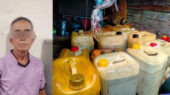 Waduh, Kakek Ini Tumpuk Ratusan Liter Solar di Rumahnya