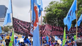 Perwakilan Masuk Istana, Aksi Buruh Tolak Kenaikan BBM di Tugu Arjuna Widjaja Bubar