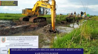 Dinas PUPR Kalsel Rehabilitasi Jaringan irigasi Tanggul Martapura