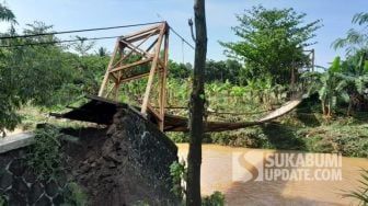 Sungai Cikanteh Ngamuk, Jembatan Sepanjang 35 Meter Rusak Berat