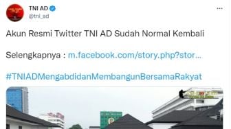 Usai 2 Pekan Dihack Gambar Penguin, Akun Twitter TNI AD Kembali Normal