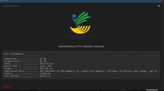Kebocoran Data 102 Juta Warga RI dari Kemensos, Pakar : Kemungkinan Besar Valid