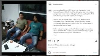 Tampang Oknum ASN yang Tendang Motor Emak-emak Viral di IG, Merokok Santai Pakai Celana Robek