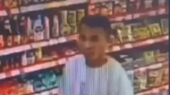 Video Aksi Pria Bercelana Loreng Maling Susu di Minimarket, Netizen: BBM Naik Tinggi Susu Tak Terbeli