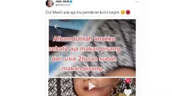 Heboh Ibu Beri Makan Anaknya Usia 2 Bulan Pisang Tuai Kecaman, Ketahui Daftar Makanan Bayi