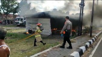 Warung Lesehan Bu Menuk di Piyungan Hangus Tebakar, Diduga karena Penanak Nasi