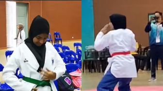 Haru! Momen Atlet Taekwondo Nonmuslim Asal India Minta Pakai Hijab saat Tanding, Warganet: Auto Nangis