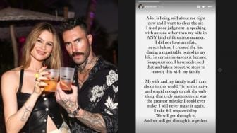 Adam Levine Bantah Selingkuh dari Behati Prinsloo: Ngaku Genit Bicara dengan Wanita Lain