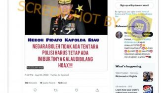 Heboh Pidato Kapolda Riau Sebut Negara Boleh Tak Ada Tentara Tapi Polisi Harus Tetap Ada, Benarkah?