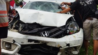 Pengemudi Mobil Brio Tabrak 10 Sepeda Motor di Bantul Jadi Tersangka