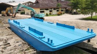 Revitalisasi Tambak Dipasena, P3UW Lampung Bangun Ponton ke-12 