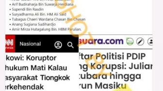 CEK FAKTA: Beredar Daftar Politisi PDIP yang Korupsi, Ganjar Pranowo Ikut Masuk dalam List, Benarkah?