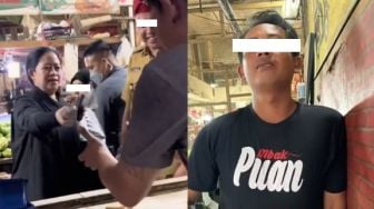 2024 Masih Lama, Puan Maharani Sudah Turun Bagi-bagi Kaos ke Pedagang Pasar, Publik Skeptis: Curi Start Kampanye?