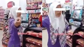 Maling Lebih Galak! Emak-emak Terciduk Curi Barang Malah 'Ngegas' ke Karyawan Minimarket, Warganet: Malu Bu