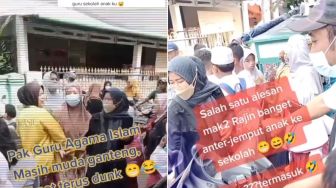 Ada-Ada Saja! Emak-Emak Rajin Antar Jemput Anak Sekolah, Gegara Pengen Lihat Guru Muda Ganteng, Warganet: Centil!