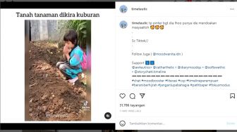 Tanah Tanaman Dikira Kuburan, Anak Ini Duduk dan Berdoa: Pinter Banget