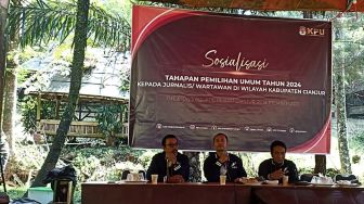 KPU Cianjur Sosialisasikan Tahapan Pemilu 2024 Pada Jurnalis