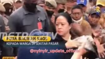 Wajah Puan Maharani Saat Bagi-bagi Kaos Viral, Rudi S Kamri Mengaku Kaget Juga