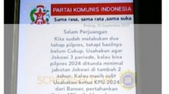 CEK FAKTA: Beredar Kabar PKI Anggarkan Dana Rp5 Triliun Demi Muluskan Jokowi 3 Periode, Benarkah?