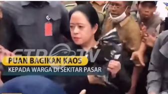 Video Mbak Puan Lempar Kaos ke Pedagang Sambil Pasang Muka Jutek, Netizen: Cie Cemberut Nih