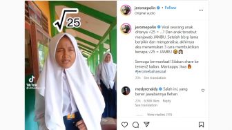 Viral Siswi SMP Jawab Akar 25 Sama Dengan Jambu, Penjelasan Jerome Polin Malah Bikin Warganet Bingung