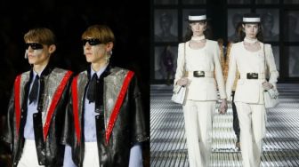 Gucci Cetak Sejarah, Sukses Hadirkan 68 Pasang Model Kembar Identik di Milan Fashion Week