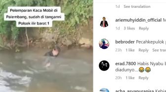 Viral Dua Pelaku Begal di Ilir Barat I Palembang Melarikan Diri, Terjerambab di Anak Sungai