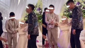 Geger Pengantin Wanita Kesurupan di Panggung Resepsi, Warganet: Gagal Malam Pertama, Suami Kena Mental