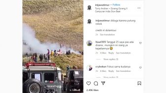 Diduga Gara-gara Putung Rokok, Bukit Teletubbies Gunung Bromo Terbakar