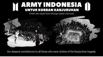 Respect! Selain Galang Donasi, Fans BTS Army Indonesia Sediakan Layanan Hukum dan Psikologi untuk Korban Kanjuruhan