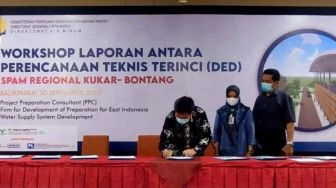 Bapelitbang Bontang Hadiri Rapat Pembahasan Laporan DED SPAM Regional