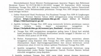 Pemprov Banten Diduga Lalai, 12.531 Data Pribadi Pegawai Non ASN Tersebar