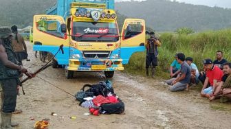 TPNPB Klaim Rampas Senjata Api dari Sopir Truk di Jalan Trans Nabire-Ilaga