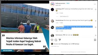 Kapal Tongkang Tabrak Perahu di Kawasan Loa Gagak, Warganet: Bingung Ini Musibah atau Rezeki