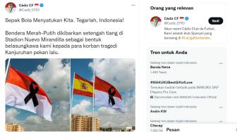 Bendera Indonesia Dikibarkan Setengah Tiang di Stadion Nuevo Spanyol, Logo Pita Hitam Tuai Perdebatan